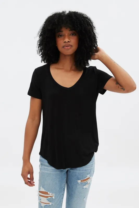 Relaxed V-Neck Tee sold by Bluenotes