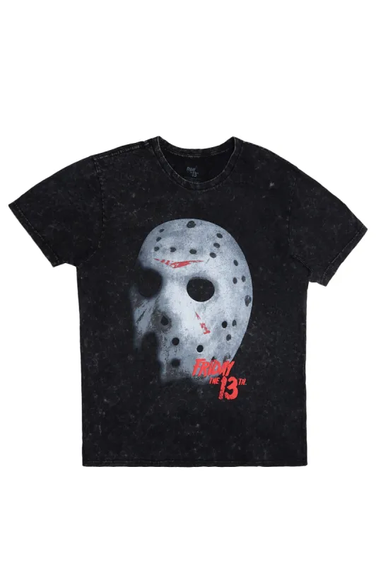 Friday The 13th Graphic Acid Wash Tee sold by Bluenotes