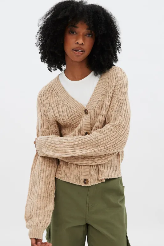 Ribbed Button-Up Cardigan sold by Bluenotes