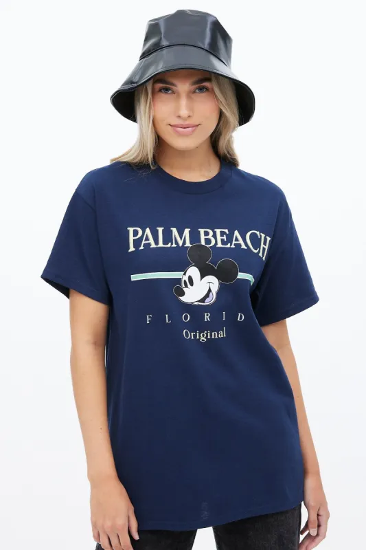 Mickey Mouse Palm Beach Florida Original Graphic Boyfriend Tee sold by Bluenotes