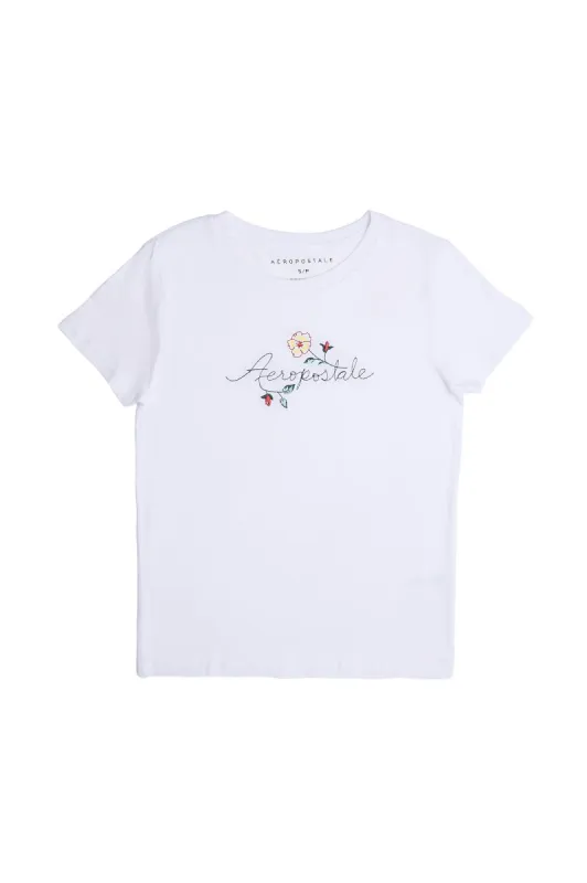 Aéropostale Flowers Embroidered Classic Tee sold by Bluenotes