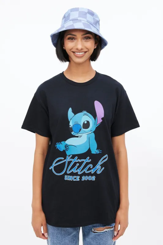 Stitch Since 2002 Graphic Boyfriend Tee sold by Bluenotes