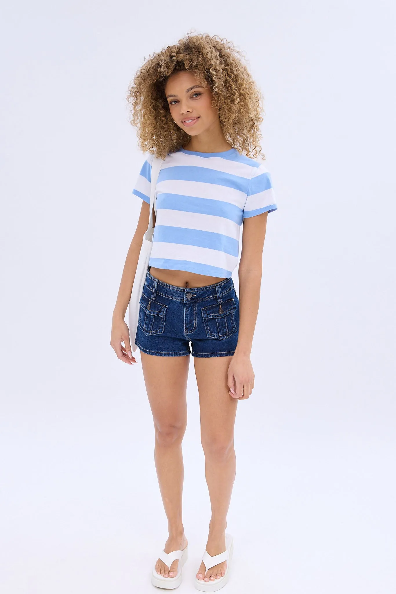 Cropped Crew Neck Tee sold by Bluenotes product image thumbnail 2