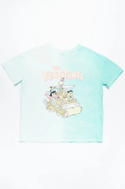 The Flintstones Graphic Tie Dye Boyfriend Tee made by Bluenotes