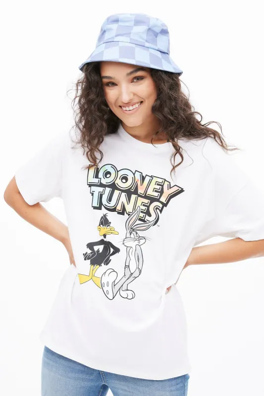 Looney Tunes Bugs Bunny And Daffy Duck Graphic Oversize Tee sold by Bluenotes