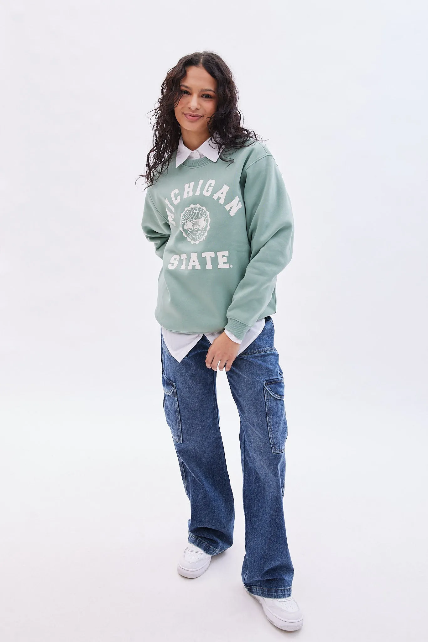 Michigan State Graphic Crew Neck Oversized Sweatshirt sold by Bluenotes product image thumbnail 2