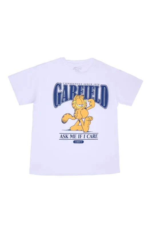 Garfield Ask Me If I Care Graphic Relaxed Tee sold by Bluenotes