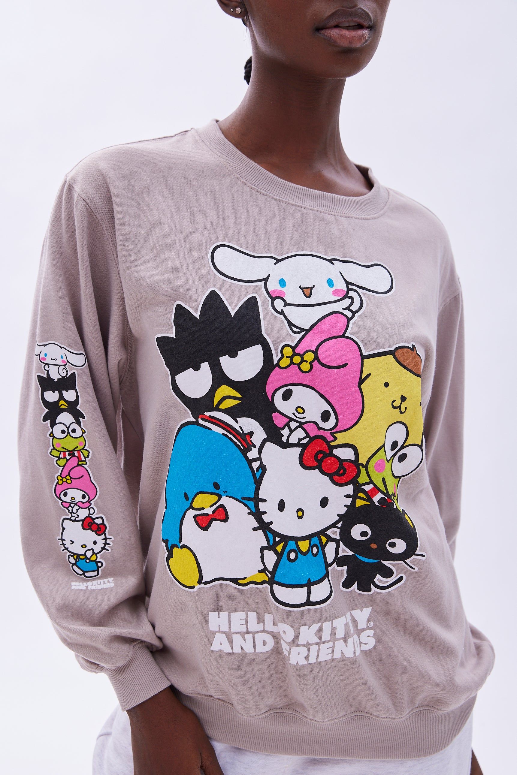 Hello Kitty Kuromi And Friends Graphic Crew Neck Oversized Sweatshirt sold by Bluenotes product image thumbnail 3