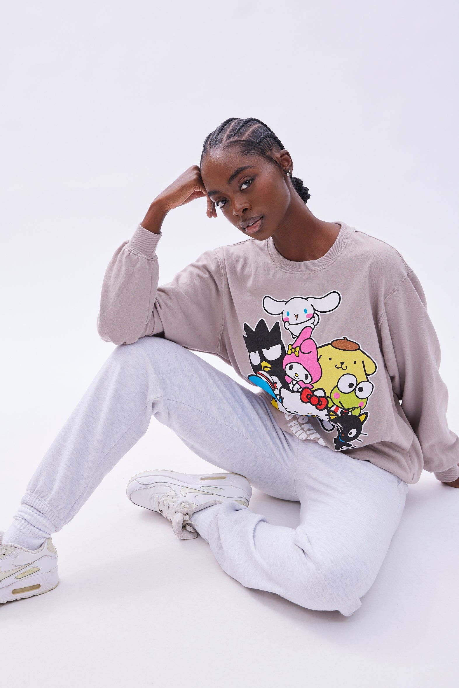 Hello Kitty Kuromi And Friends Graphic Crew Neck Oversized Sweatshirt sold by Bluenotes product image thumbnail 2