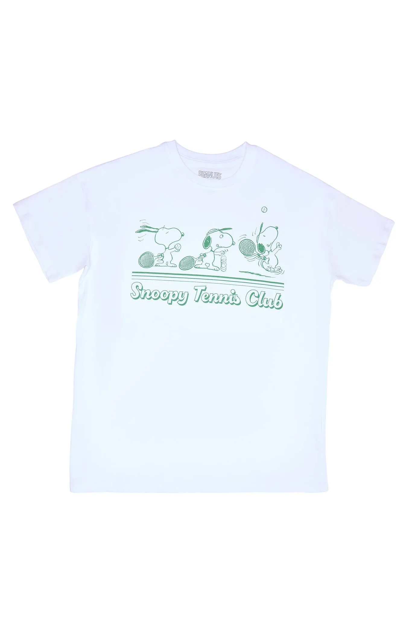 Peanuts Snoopy Tennis Graphic Relaxed Tee sold by Bluenotes