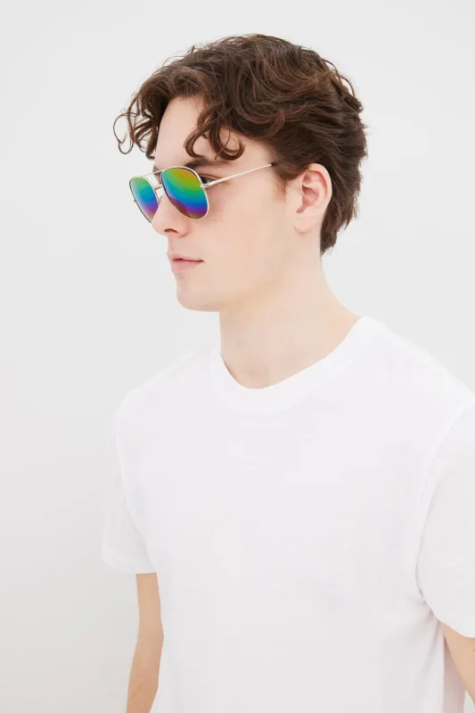 Aviator Rainbow Lens Sunglasses made by Bluenotes