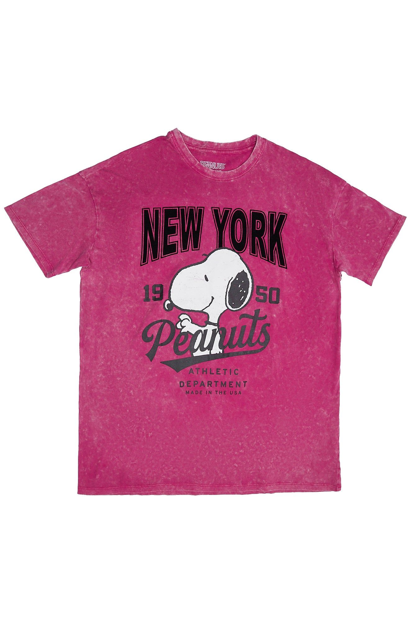 Peanuts Snoopy Graphic Acid Wash Relaxed Tee sold by Bluenotes