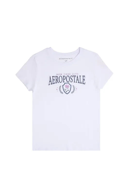 Aéropostale Crest Rose Embroidered Classic Tee sold by Bluenotes