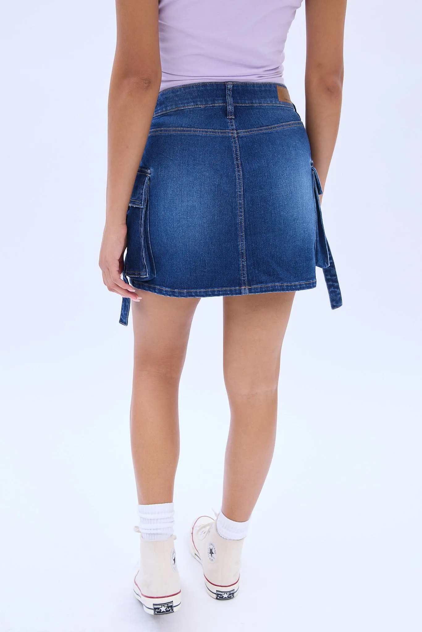 Denim Cargo Mini Skirt sold by Bluenotes product image thumbnail 4
