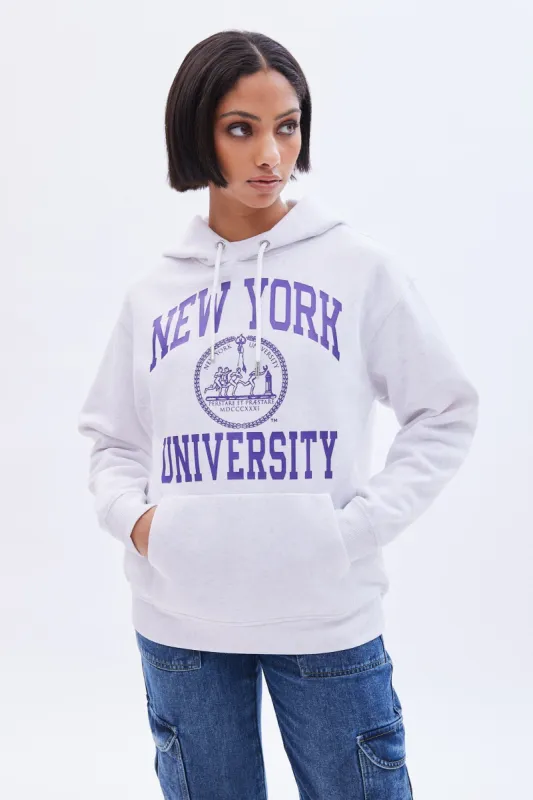 New York University Graphic Oversized Hoodie sold by Bluenotes