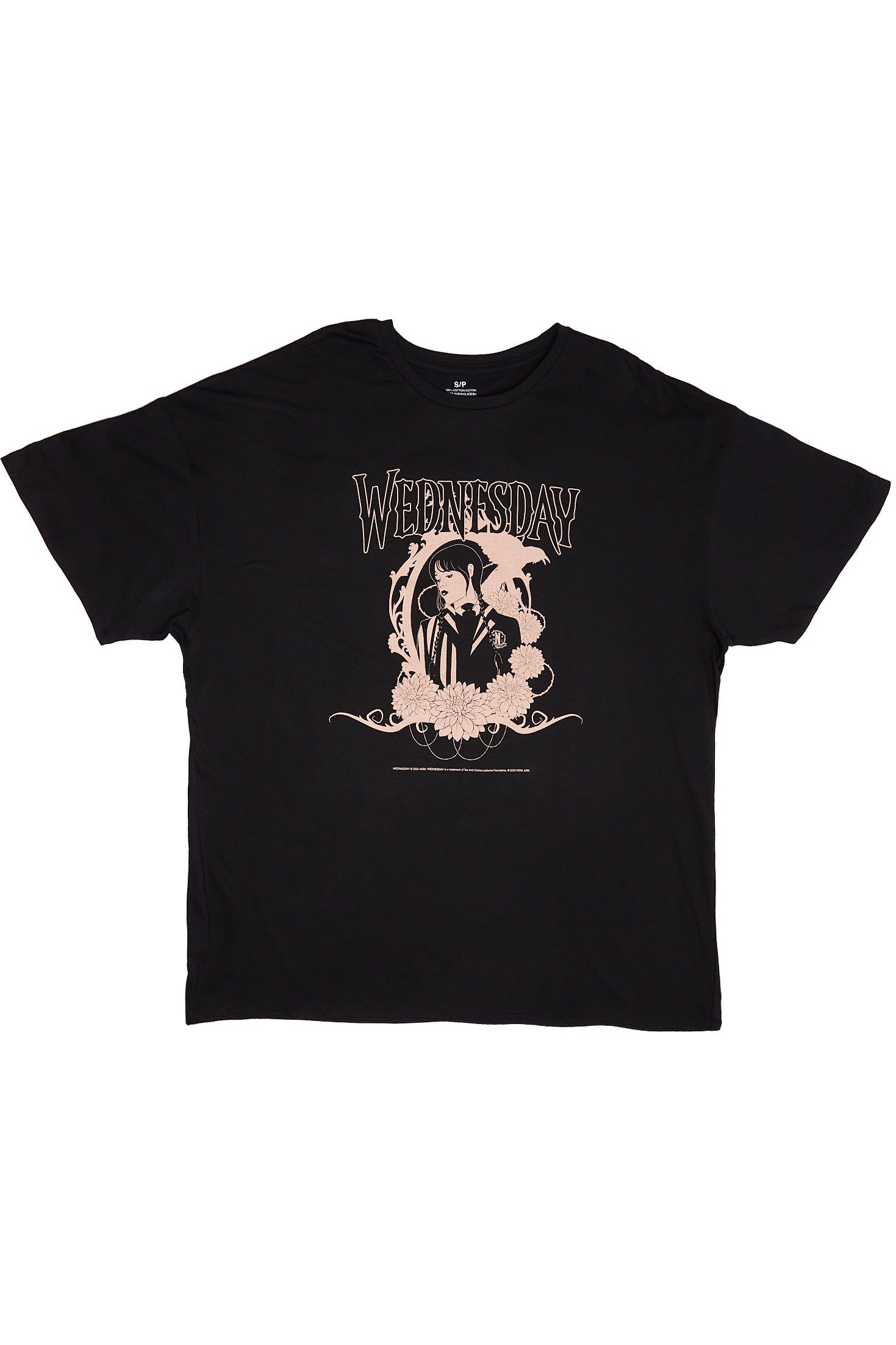 Wednesday Flower Cameo Graphic Boyfriend Tee sold by Bluenotes