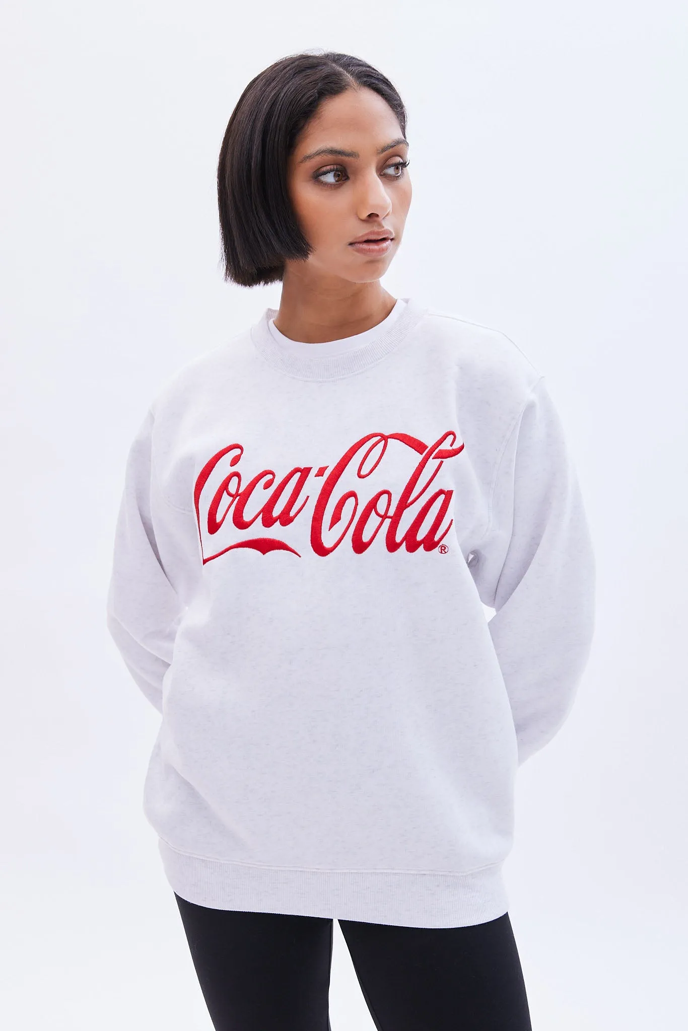 Coca-Cola Graphic Crew Neck Oversized Sweatshirt sold by Bluenotes