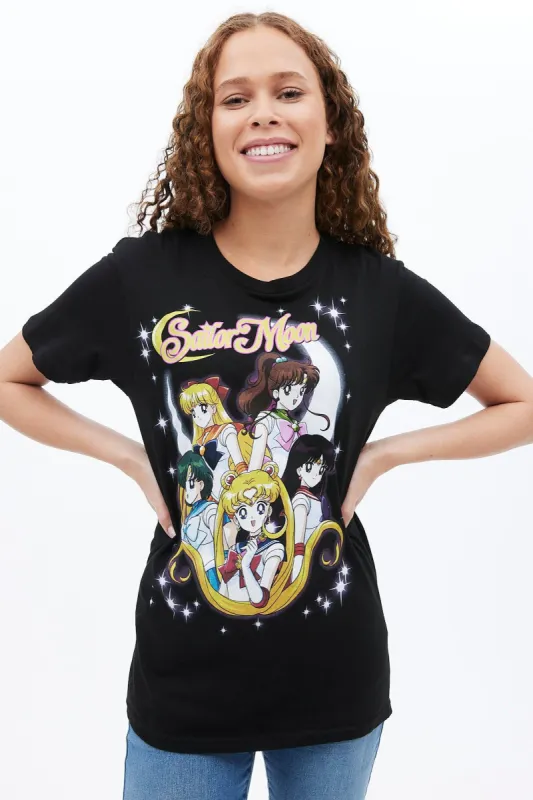 Sailor Moon And Friends Graphic Boyfriend Tee sold by Bluenotes