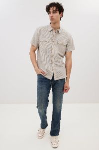 Linen Striped Short Sleeve Shirt sold by Bluenotes