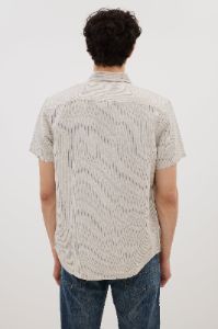 Linen Striped Short Sleeve Shirt sold by Bluenotes