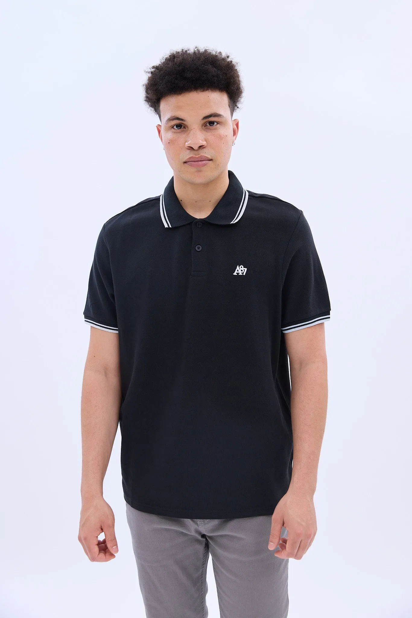 AERO Embroidered Pique Polo sold by Bluenotes