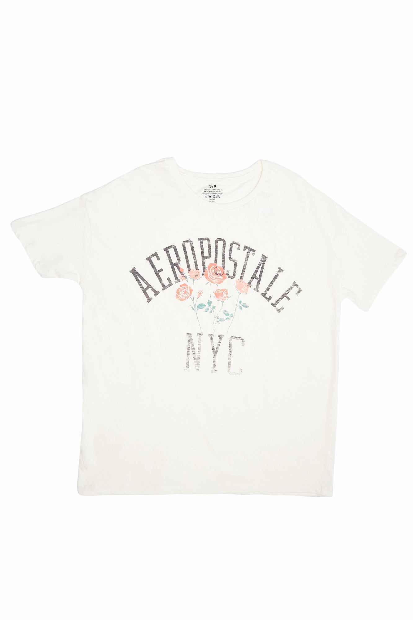 Aéropostale NYC Flowers Graphic Boyfriend Tee sold by Bluenotes