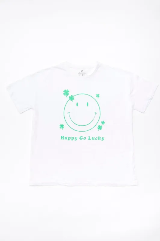 Happy Go Lucky Graphic Tee sold by Bluenotes
