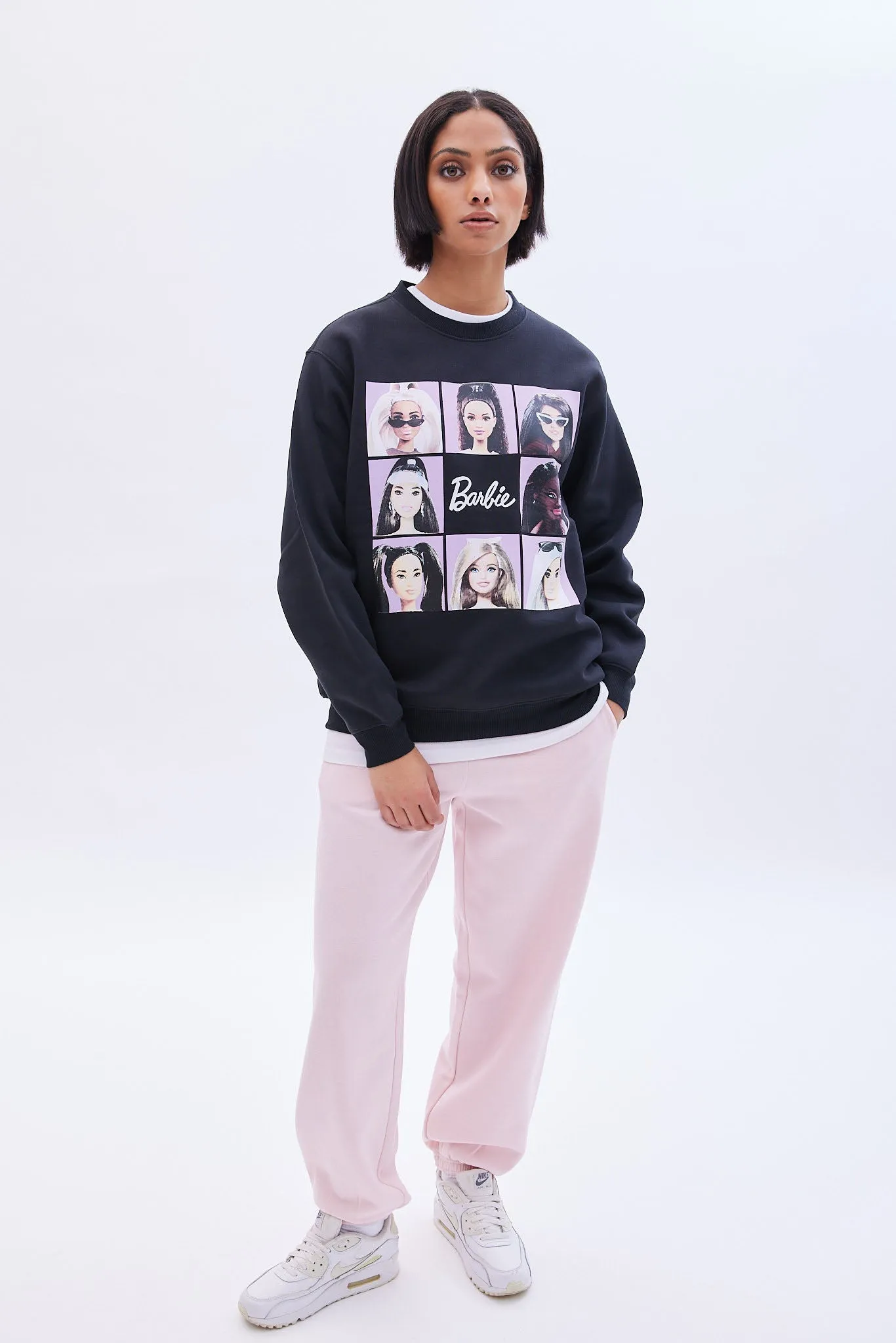 Barbie Graphic Crew Neck Oversized Sweatshirt sold by Bluenotes product image thumbnail 2