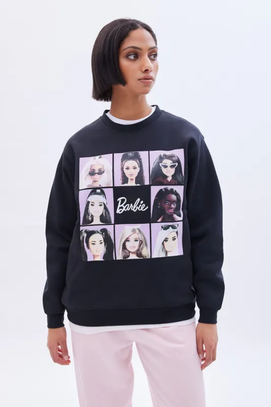 Barbie Graphic Crew Neck Oversized Sweatshirt sold by Bluenotes
