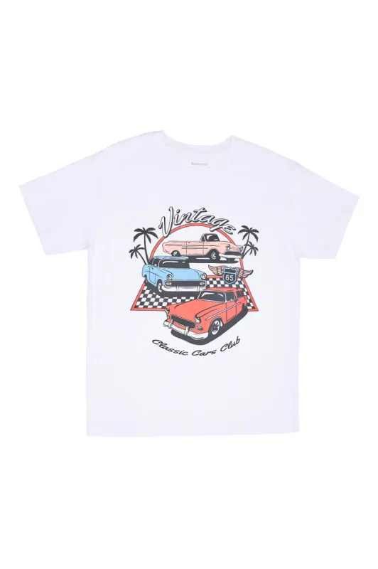 Vintage Cars Graphic Relaxed Tee sold by Bluenotes
