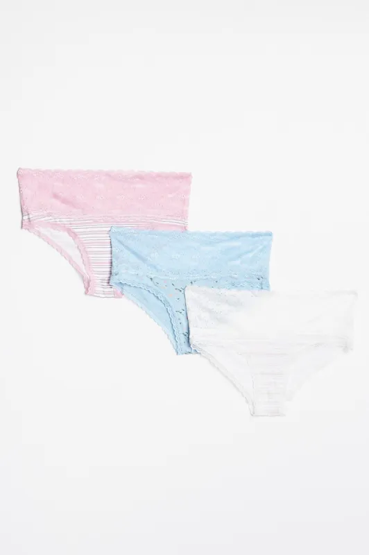 AERO Lace Trim Bikini Undie 3-Pack sold by Bluenotes