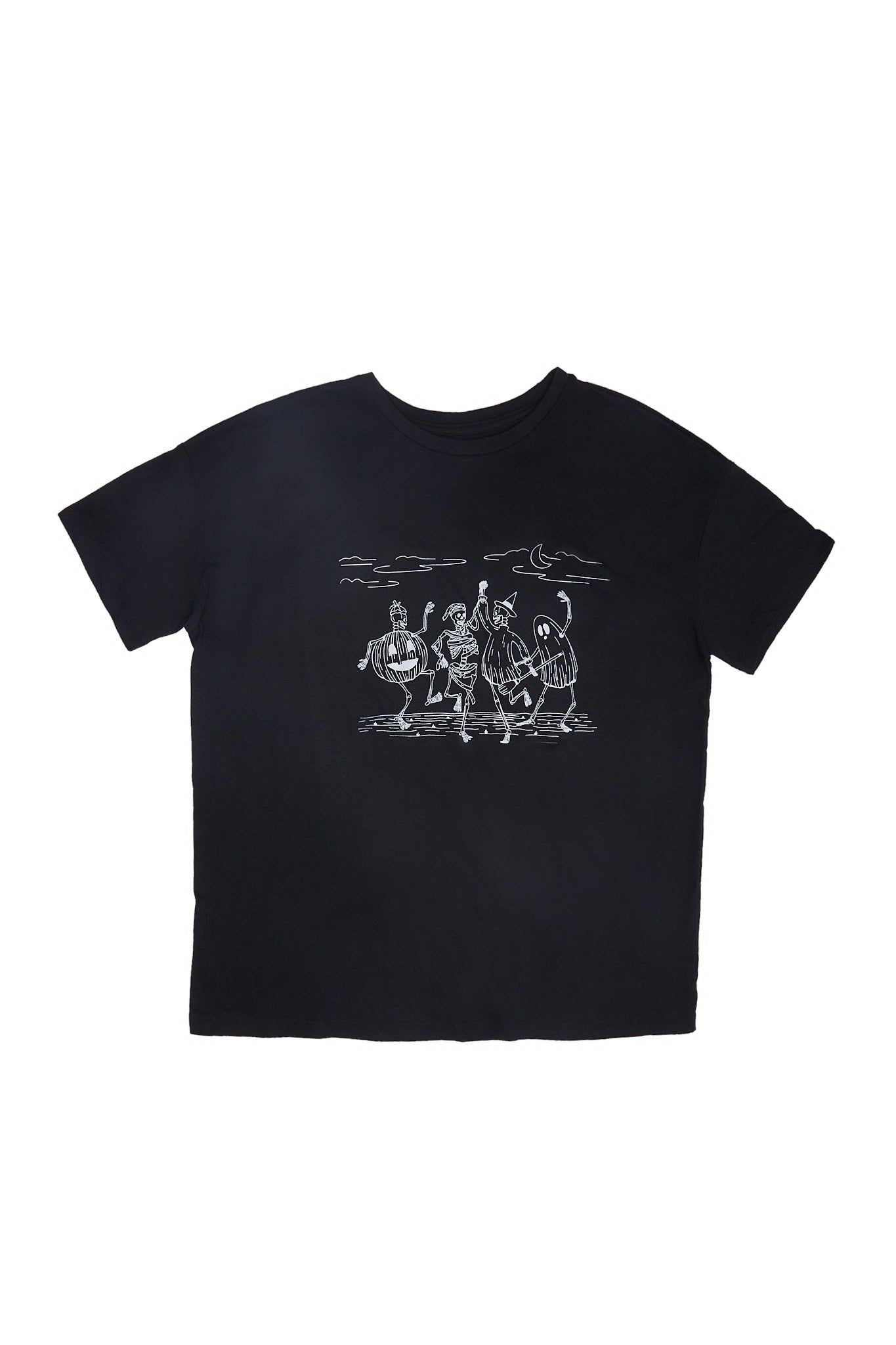 Dancing Skeletons Graphic Boyfriend Tee sold by Bluenotes