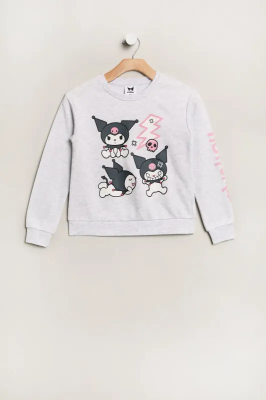 Girls' Kuromi Graphic Crew Neck Sweatshirt sold by Bluenotes