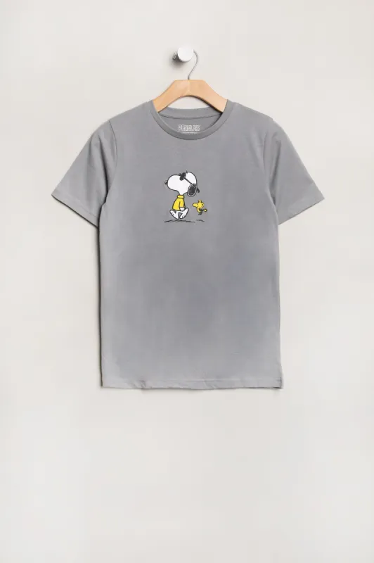 Boys' Peanuts Snoopy And Woodstock Graphic Classic Tee sold by Bluenotes