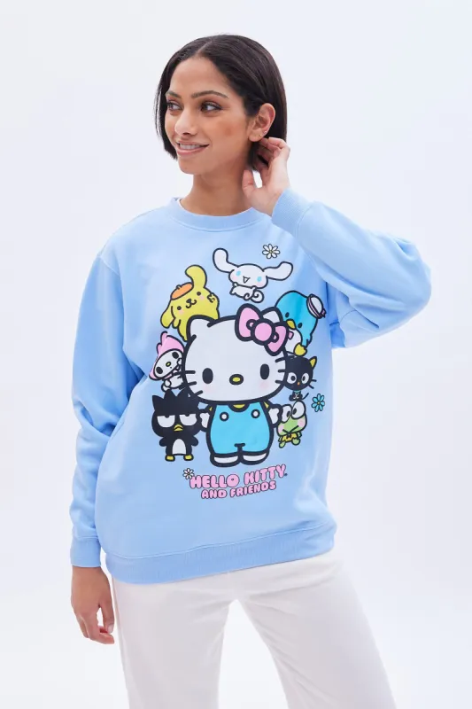 Hello Kitty And Friends Graphic Crew Neck Oversized Sweatshirt sold by Bluenotes