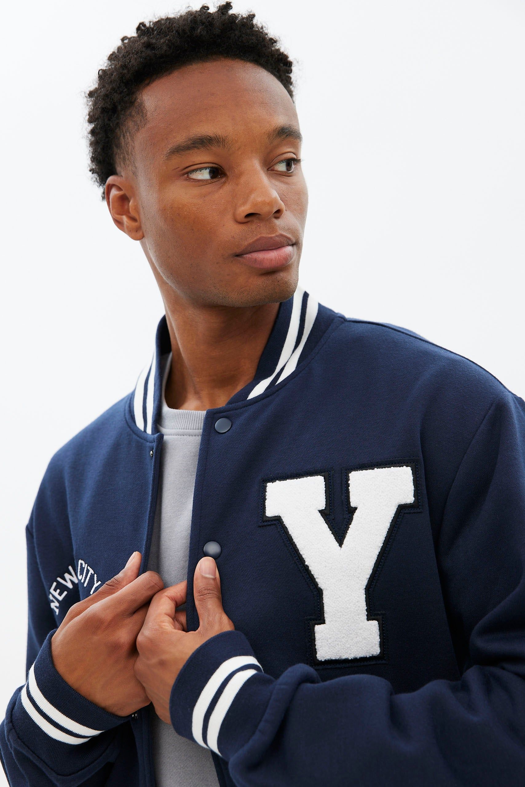 Varsity Fleece Bomber Jacket sold by Bluenotes product image thumbnail 2