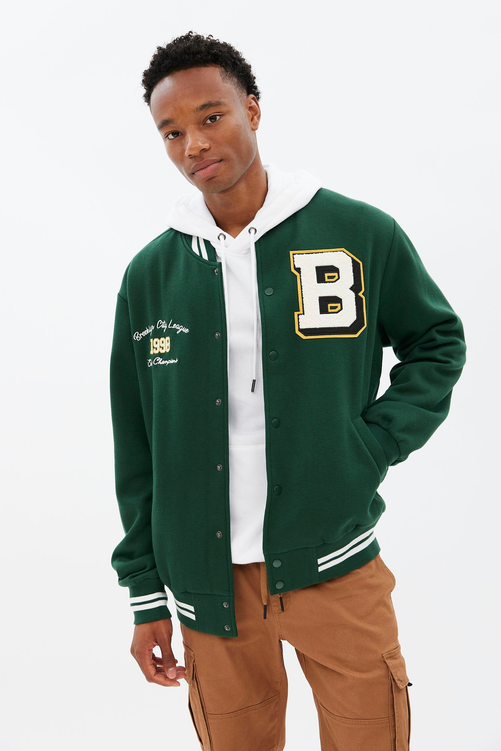 Varsity Fleece Bomber Jacket sold by Bluenotes product image thumbnail 5