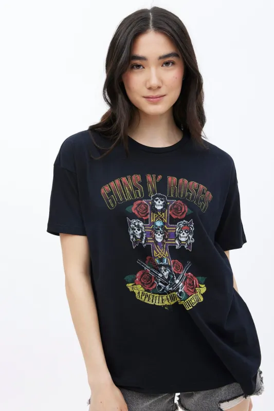 Guns N' Roses Appetite For Destruction Graphic Oversize Tee sold by Bluenotes