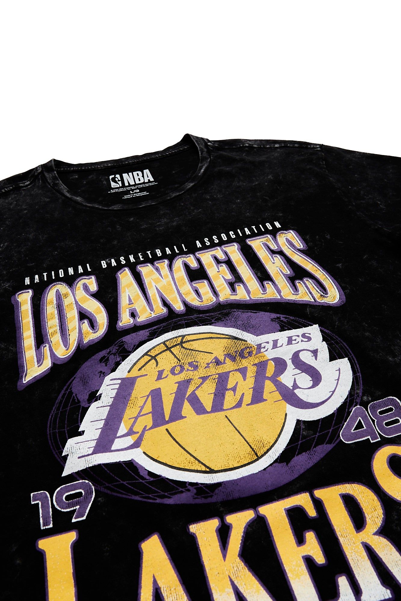 Los Angeles Lakers Graphic Acid Wash Tee sold by Bluenotes product image thumbnail 2