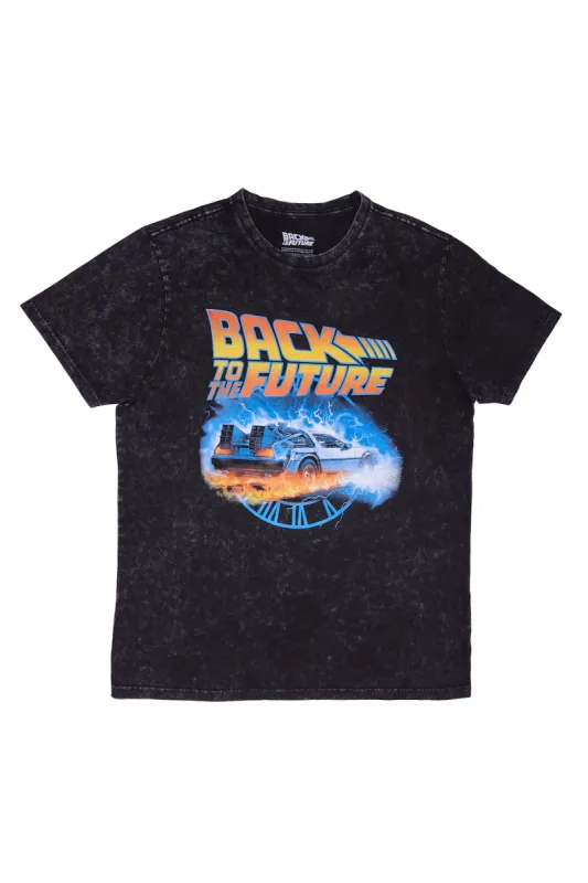 Back To The Future Graphic Acid Wash Tee sold by Bluenotes