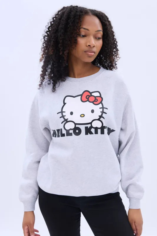 Hello Kitty Peak Graphic Crew Neck Sweatshirt sold by Bluenotes