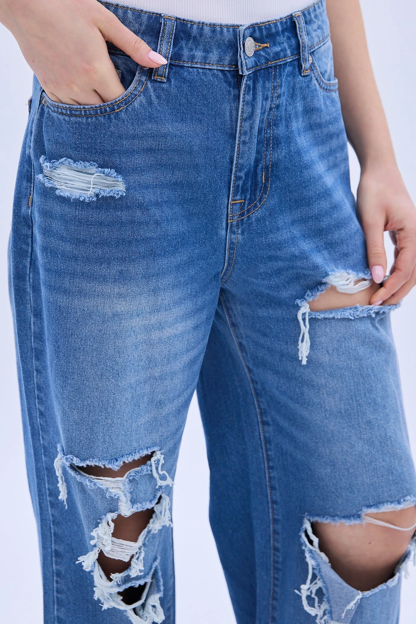 Super High Rise Wide Leg Jean sold by Bluenotes product image thumbnail 4