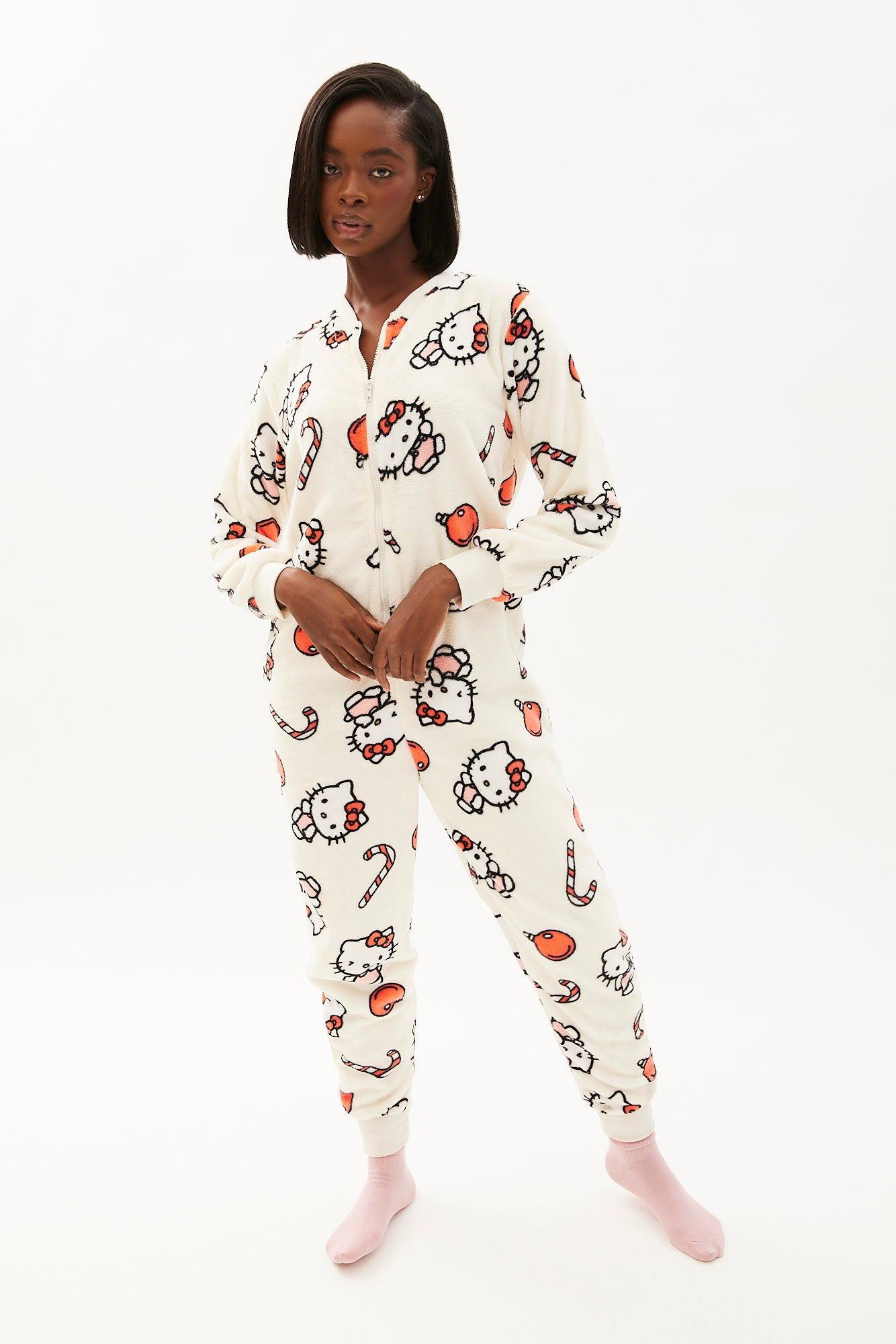 Hello Kitty Printed Crew Neck Onesie sold by Bluenotes