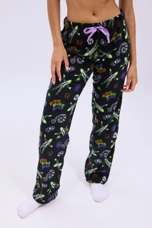 Beetlejuice Printed Plush Pajama Pants sold by Bluenotes
