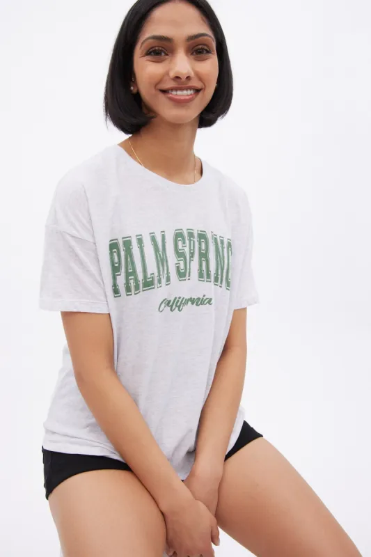 Palm Springs California Graphic Boyfriend Tee sold by Bluenotes