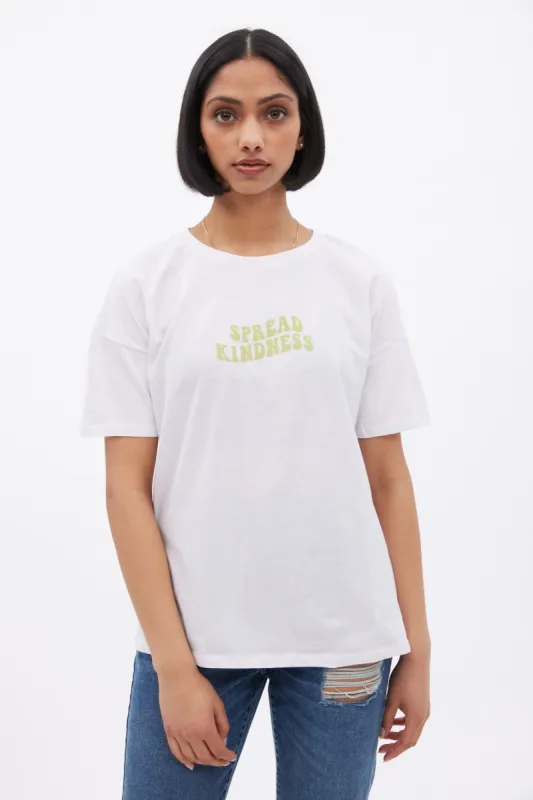 Spread Kindness Graphic Boyfriend Tee sold by Bluenotes