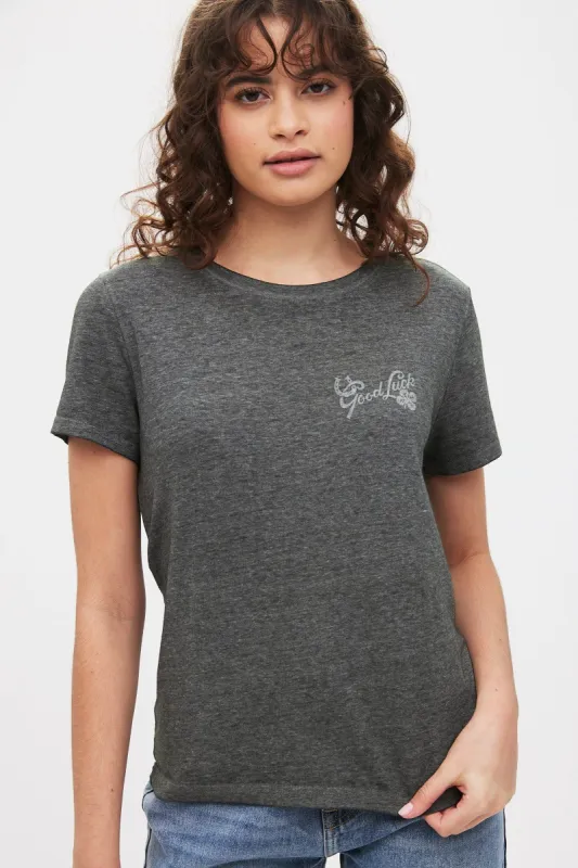 Lucky Horse Shoe Venice Burnout Tee sold by Bluenotes