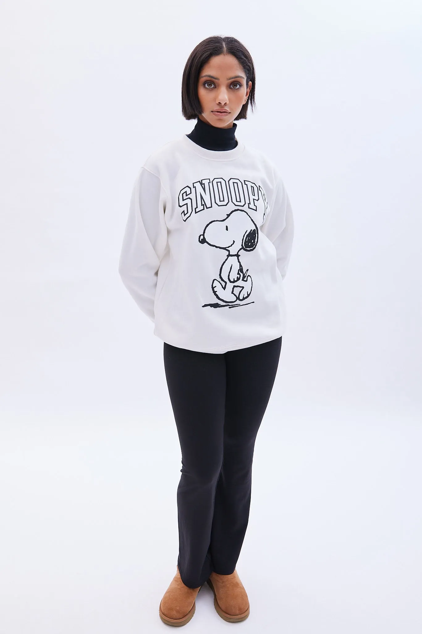Peanuts Snoopy Graphic Crew Neck Oversized Sweatshirt sold by Bluenotes product image thumbnail 2