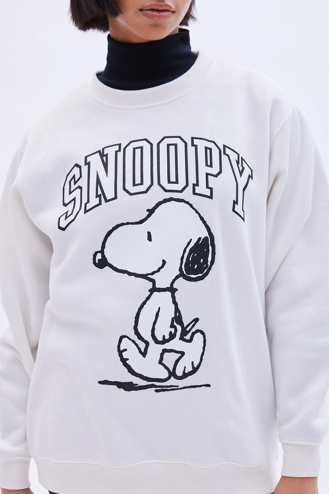 Peanuts Snoopy Graphic Crew Neck Oversized Sweatshirt sold by Bluenotes product image thumbnail 3