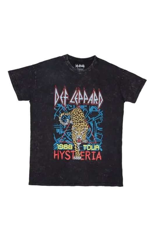 Def Leppard Hysteria 1988 Tour Graphic Relaxed Tee sold by Bluenotes